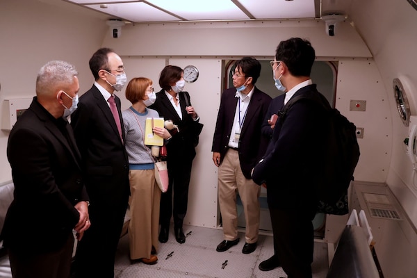 250109-N-DO281-1099 OKINAWA, Japan (Jan. 9, 2025) -- Navy Medicine Readiness and Training Command leadership tours the new University of Ryukyus Hospital in Okinawa, Japan, Jan. 9, 2025. (U.S. Navy photo by Mass Communication Specialist 1st Class Trey Fowler)