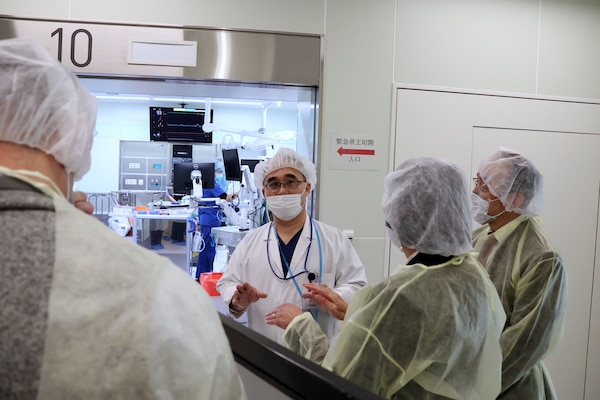 250109-N-DO281-1187 OKINAWA, Japan (Jan. 9, 2025) -- Navy Medicine Readiness and Training Command leadership tours the new University of Ryukyus Hospital in Okinawa, Japan, Jan. 9, 2025. (U.S. Navy photo by Mass Communication Specialist 1st Class Trey Fowler)