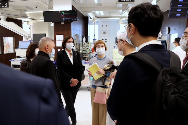 250109-N-DO281-1195 OKINAWA, Japan (Jan. 9, 2025) -- Navy Medicine Readiness and Training Command leadership tours the new University of Ryukyus Hospital in Okinawa, Japan, Jan. 9, 2025. (U.S. Navy photo by Mass Communication Specialist 1st Class Trey Fowler)