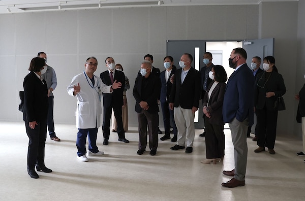 250109-N-DO281-1207 OKINAWA, Japan (Jan. 9, 2025) -- Navy Medicine Readiness and Training Command leadership tours the new University of Ryukyus Hospital in Okinawa, Japan, Jan. 9, 2025. (U.S. Navy photo by Mass Communication Specialist 1st Class Trey Fowler)