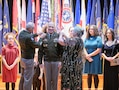 Chief of Staff of the Army Gen. Randy George and Stacy Davis pin Maj. Gen. Johnny Davis, U.S. Army Recruiting Command commanding general, with his third star promoting him to lieutenant general. Stacy is the wife of Lt. Gen. Davis.