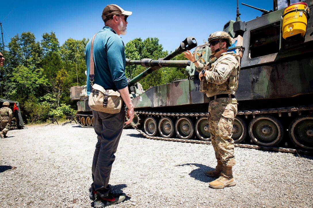 The employers and ESGR met at Boone National Guard Center to talk about what their service members do when they are called up to service.