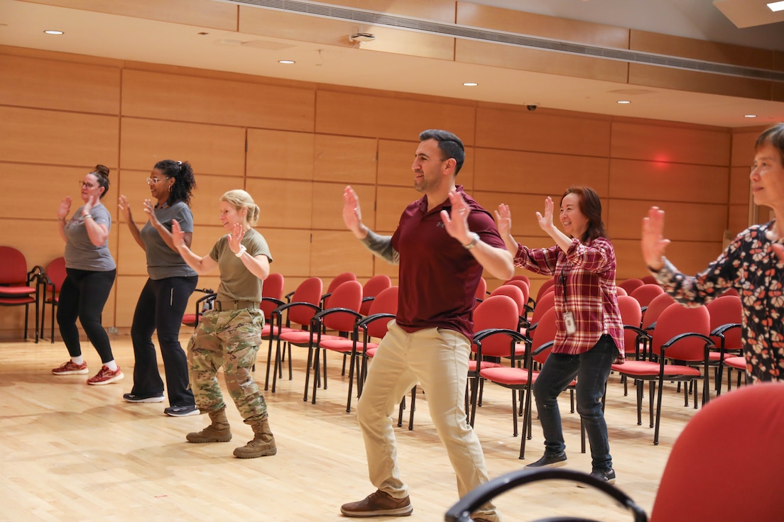 WRAIR hosted a lunchtime Zumba session.