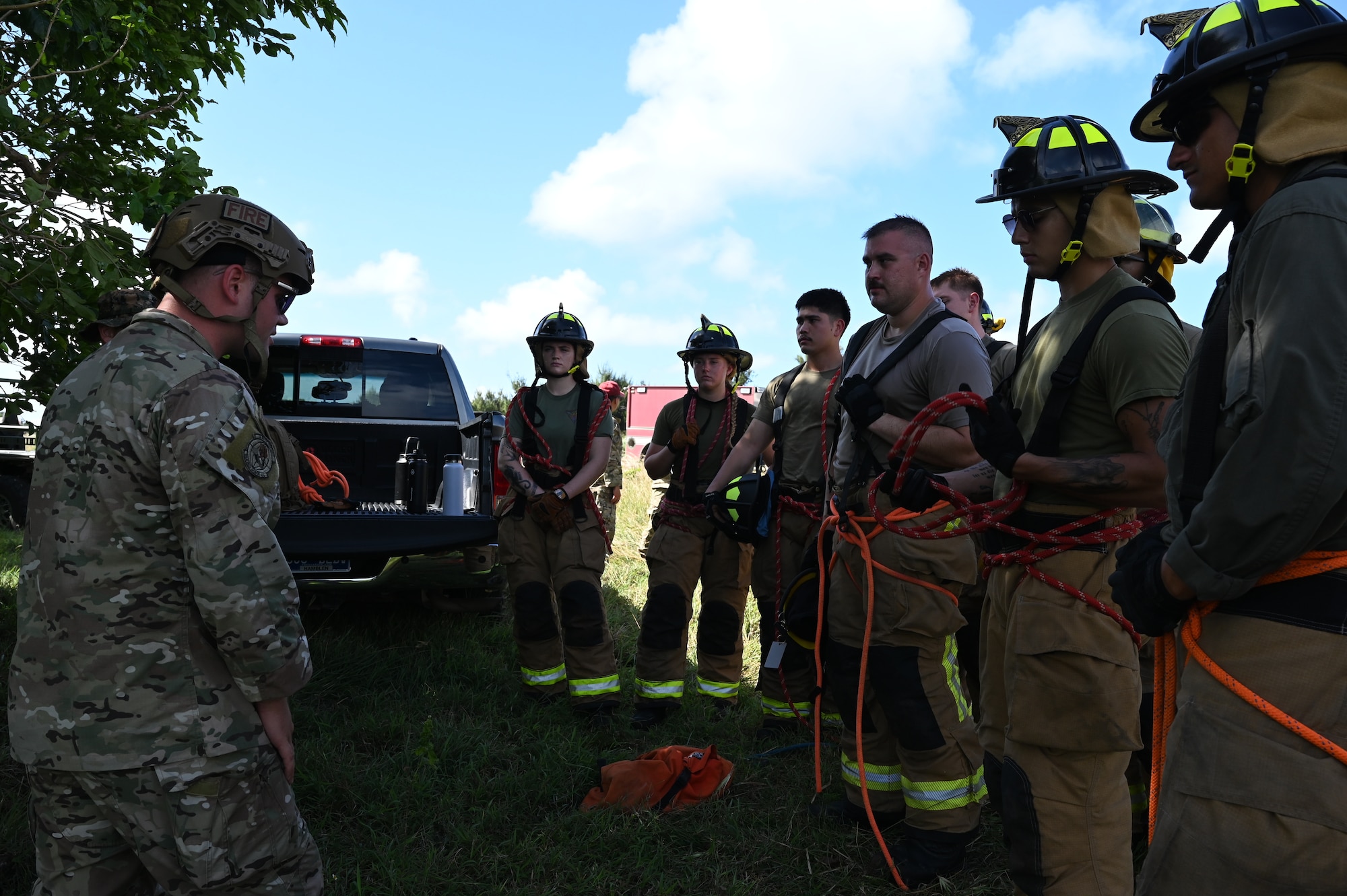 The 554th Rapid Engineer Deployable Heavy Operations Repair Squadron Engineers hosted an airfield damage recovery and fire rescue course at Andersen Air Force Base, Guam, Jan. 6-10, 2025.