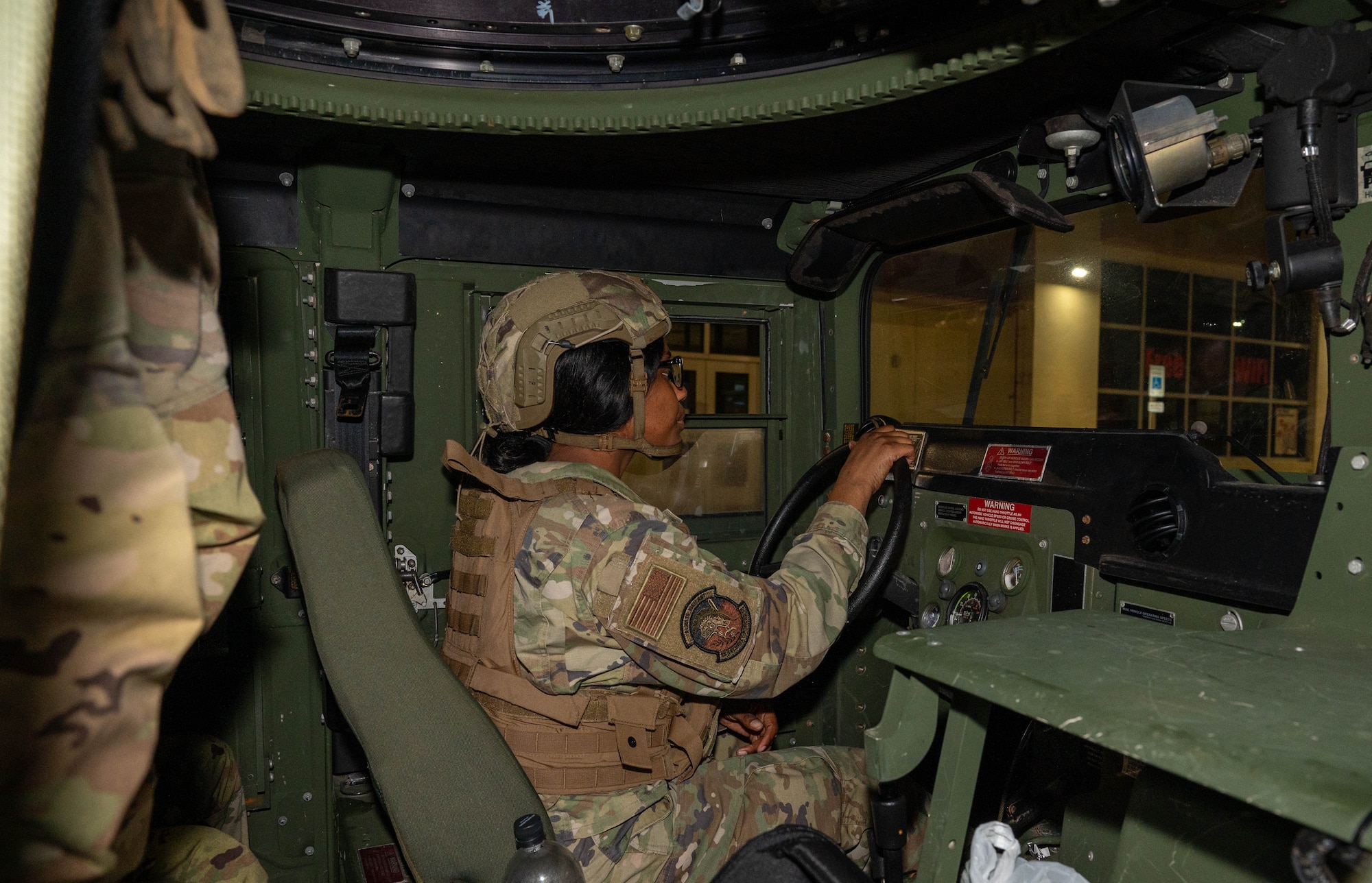 Service member drives.