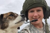 Major Mary Porter on deployment in the Middle East.
