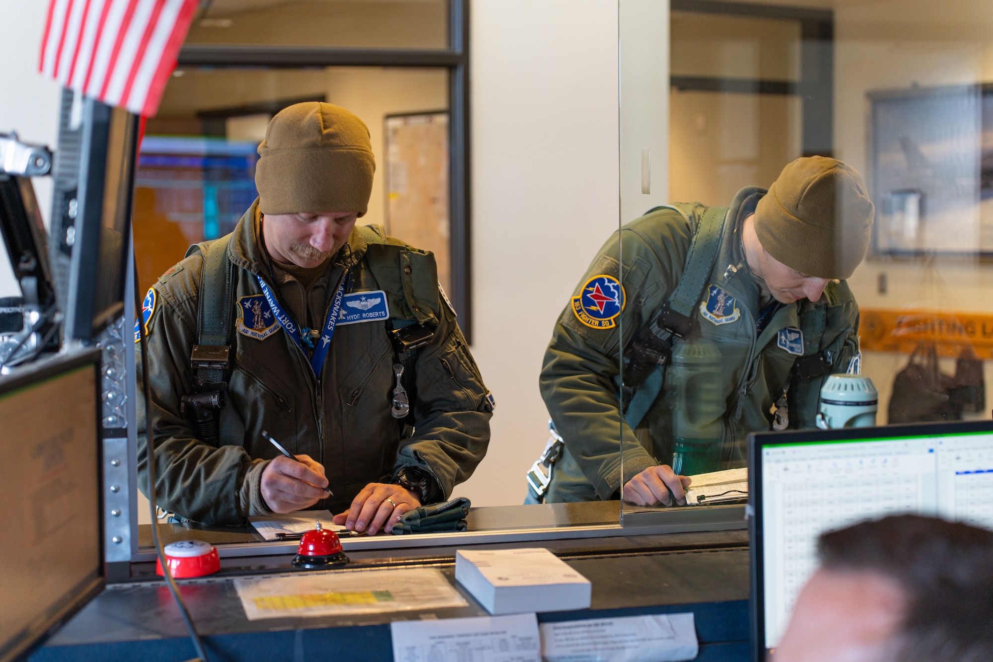 The 114th Fighter Wing and 122nd Fighter Wing conduct a jet exchange for training.