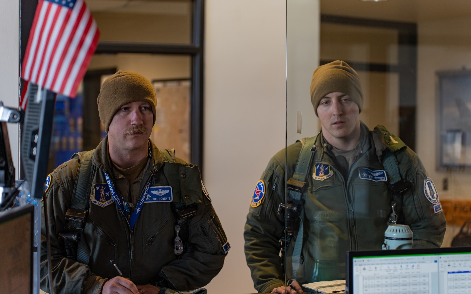 The 114th Fighter Wing and 122nd Fighter Wing conduct a jet exchange for training.