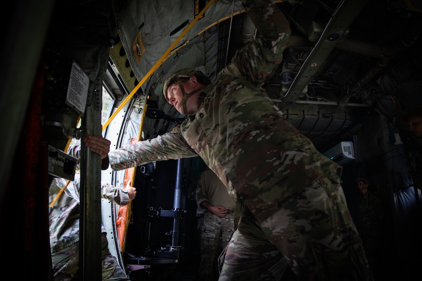 Army Reserve paratroopers participate in airborne training