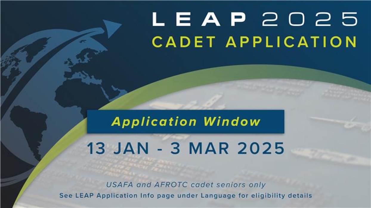 LEAP 2025 Cadet Application Window 13 January - 3 March 2025