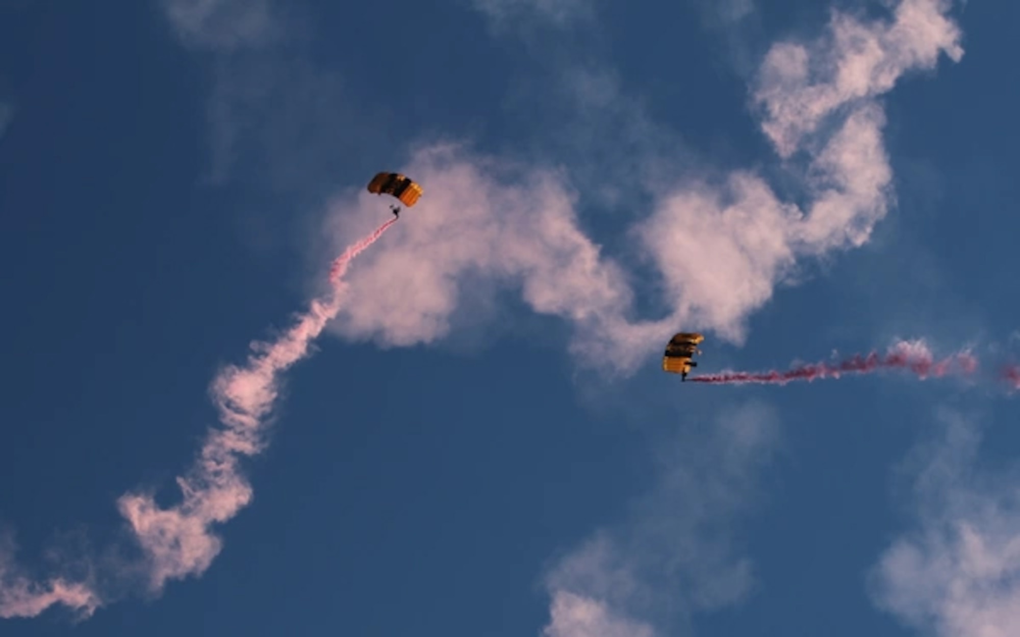 someone jumping out of a plane