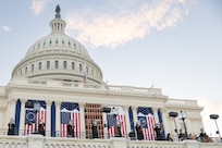 Trumpet players perform at the U.S. Capitol