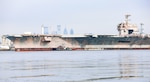 The ex-John F. Kennedy (CV 67) began its final journey this morning as it departed from the U.S. Navy’s Inactive Ships Maintenance Facility in Philadelphia, PA for transit to Brownsville, Texas where it will be dismantled.