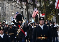 Service members marching