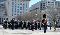 U.S. Army Field Band march during a parade