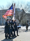 Color Guard carrying flags