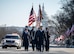 Coast Guard Color Guard team marches away from the U.S. Capitol