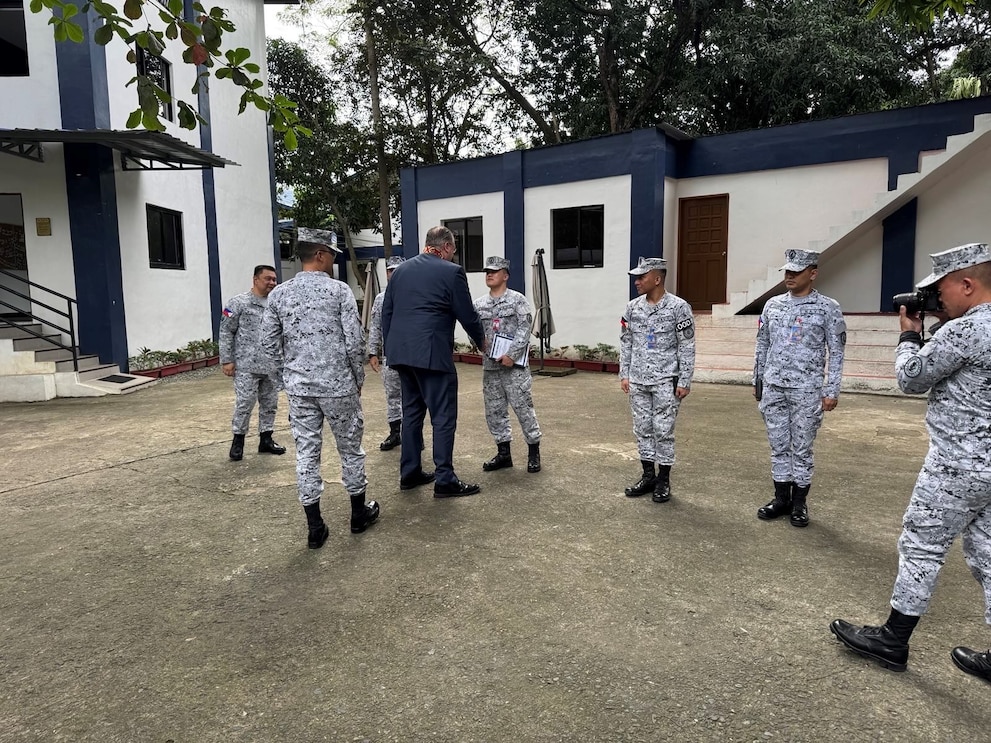 DDNI is greeted by members of the Philippines armed forces during an official visit to Manila on January 14, 2025.