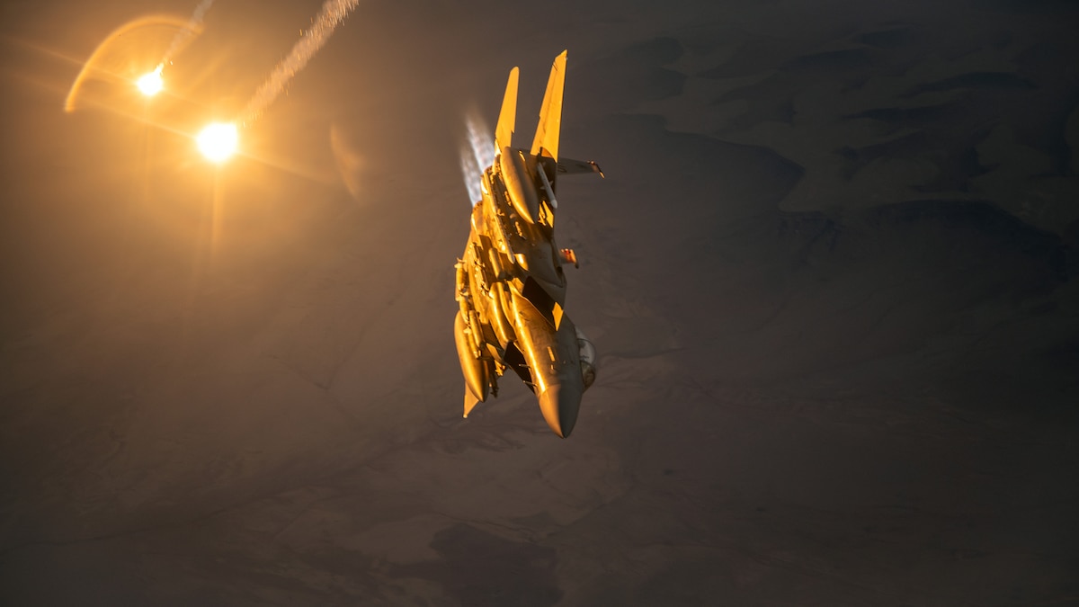 F-15 flying