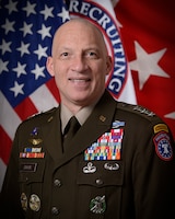 Lt. Gen. Johnny K. Davis posing for command photo in ASGU