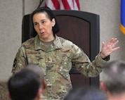 U.S. Air Force Maj. Gen. Jeannine M. Ryder speaking