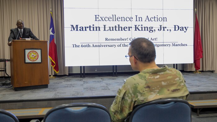 The U.S. Army Corps of Engineers (USACE), Galveston District (SWG), honored the life and memory of Dr. Martin Luther King Jr. in a ceremony at district headquarters on King’s birthday, Jan. 15, 2025. Dr. Paul A. Cox, SWG Engineering Technician, gave the invocation.