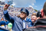 U.S. AIR FORCE ACADEMY, Colo. — Lieutenant General Richard M. Clark, Superintendent, United States Air Force Academy, takes selfies with cadets after the U.S. Air Force Academy Class of 2024 Graduation Ceremony at Falcon Stadium in Colorado Springs, Colo., May 30, 2024. Nine-hundred-seventy-four cadets crossed the stage to become the Air Force/Space Force’s newest second lieutenants.