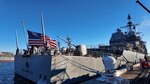 USS Philippine Sea (CG 58) departs Naval Station Norfolk.