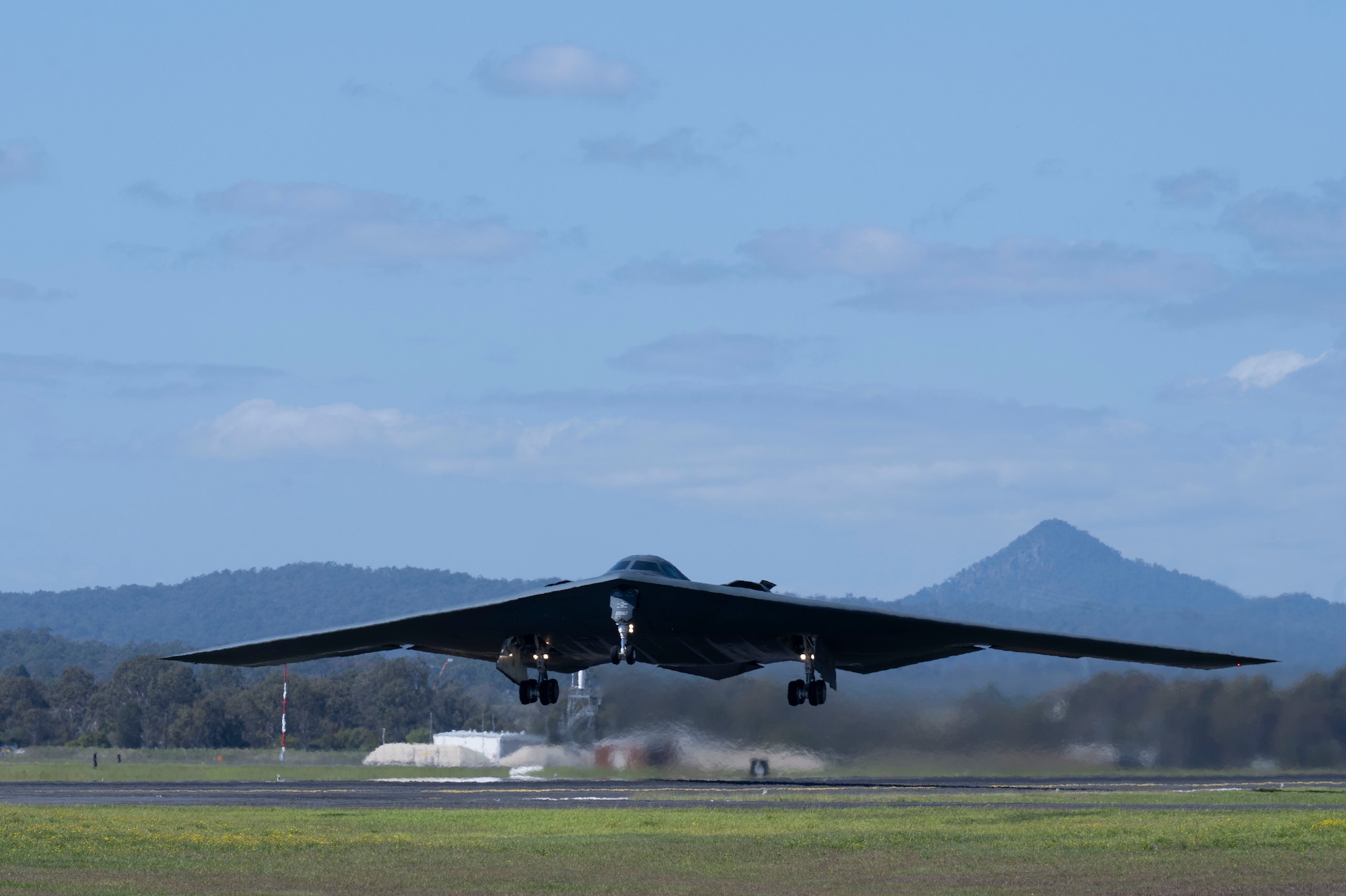 A B-2 takes-off