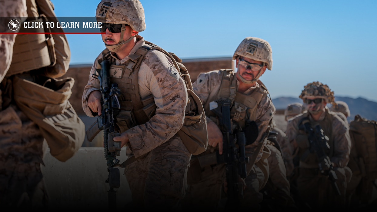 U.S. Marines with 2nd Battalion, 23rd Marine Regiment, conduct squad urban fundamentals course in preparation for upcoming deployment