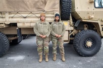 U.S. Army Pfc. LaQuease Roseboro, 372nd Military Police Battalion, and Spc. Kimahri Roseboro, 547th Transportation Company, District of Columbia National Guard, are assigned to Joint Task Force-District of Columbia (JTF-DC) in support of the 60th Presidential Inauguration, D.C. Armory, Washington, D.C., Jan. 16, 2025. Approximately 8,000 National Guard service members from approximately 40 states and territories comprise JTF-DC to support the 60th Presidential Inauguration, continuing a legacy that began in 1789 when their predecessors escorted George Washington to the first inauguration. At the request of civil authorities, these National Guard service members provide critical support such as crowd management, traffic control points, CBRN response, civil disturbance response and sustainment operations. Their expertise and seamless collaboration with interagency partners help ensure a safe and peaceful transition of power during this historic event.