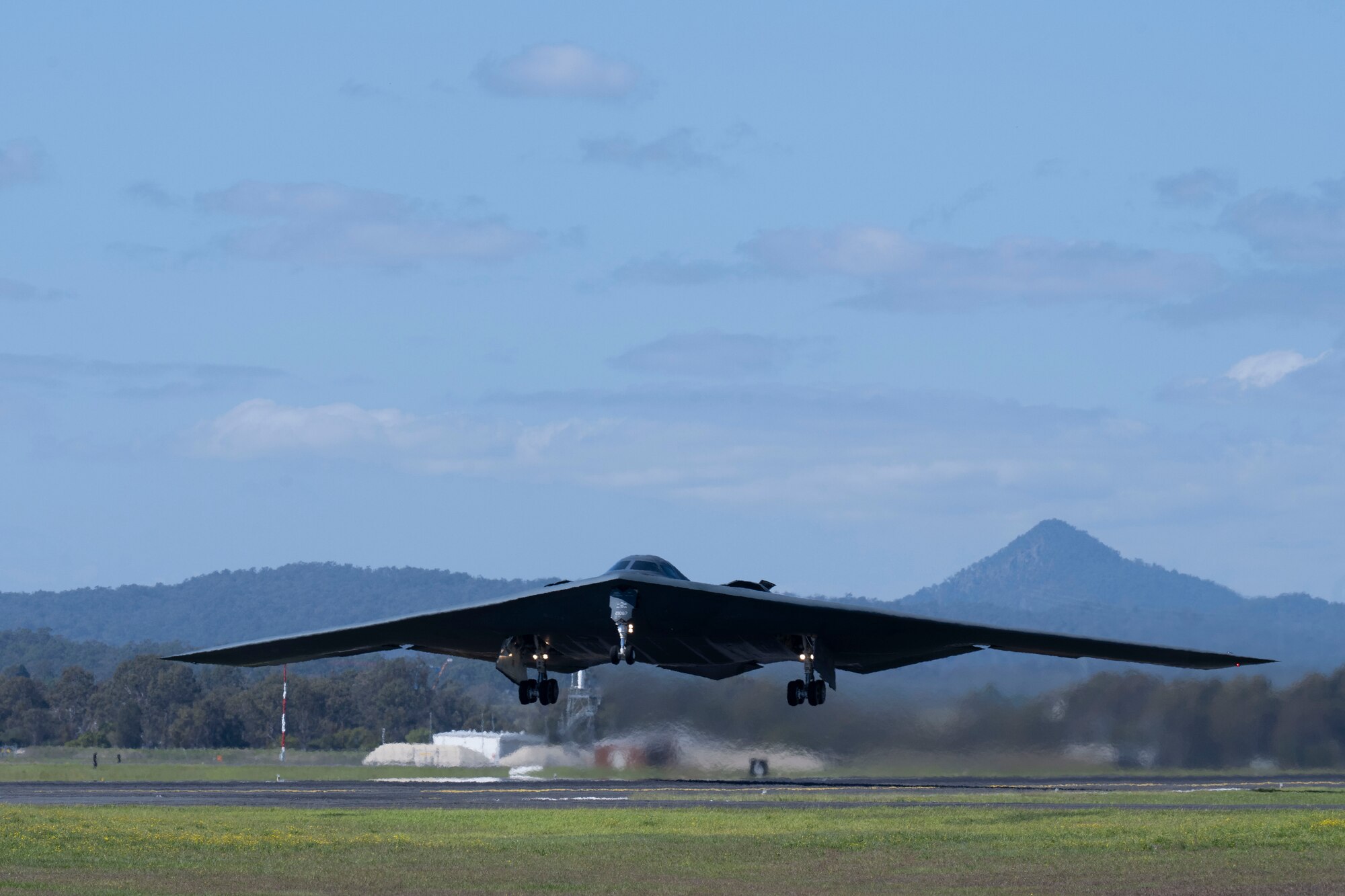 A B-2 takes-off