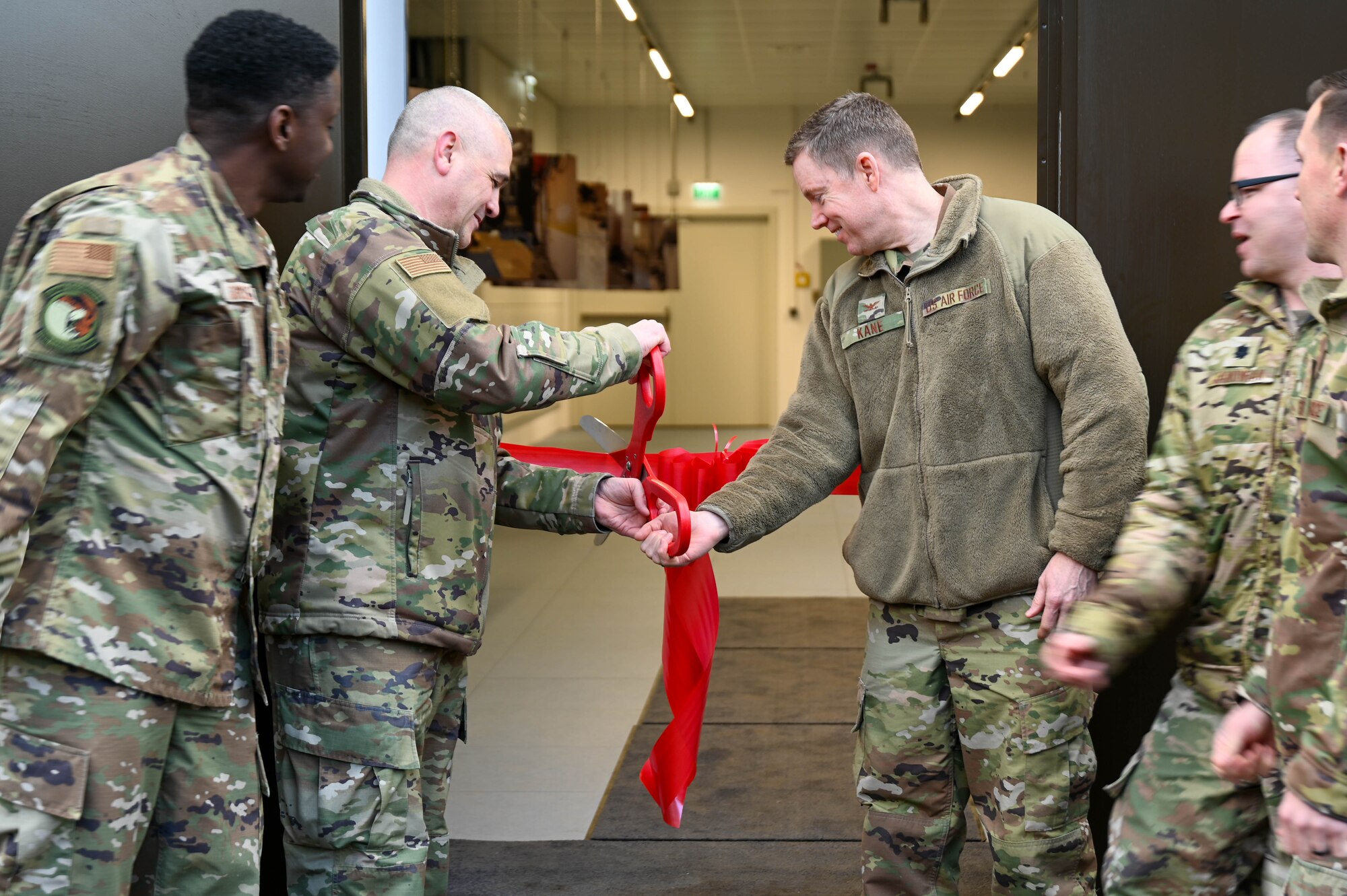 Leadership cut a ribbon to reopen a rennovated Data Center