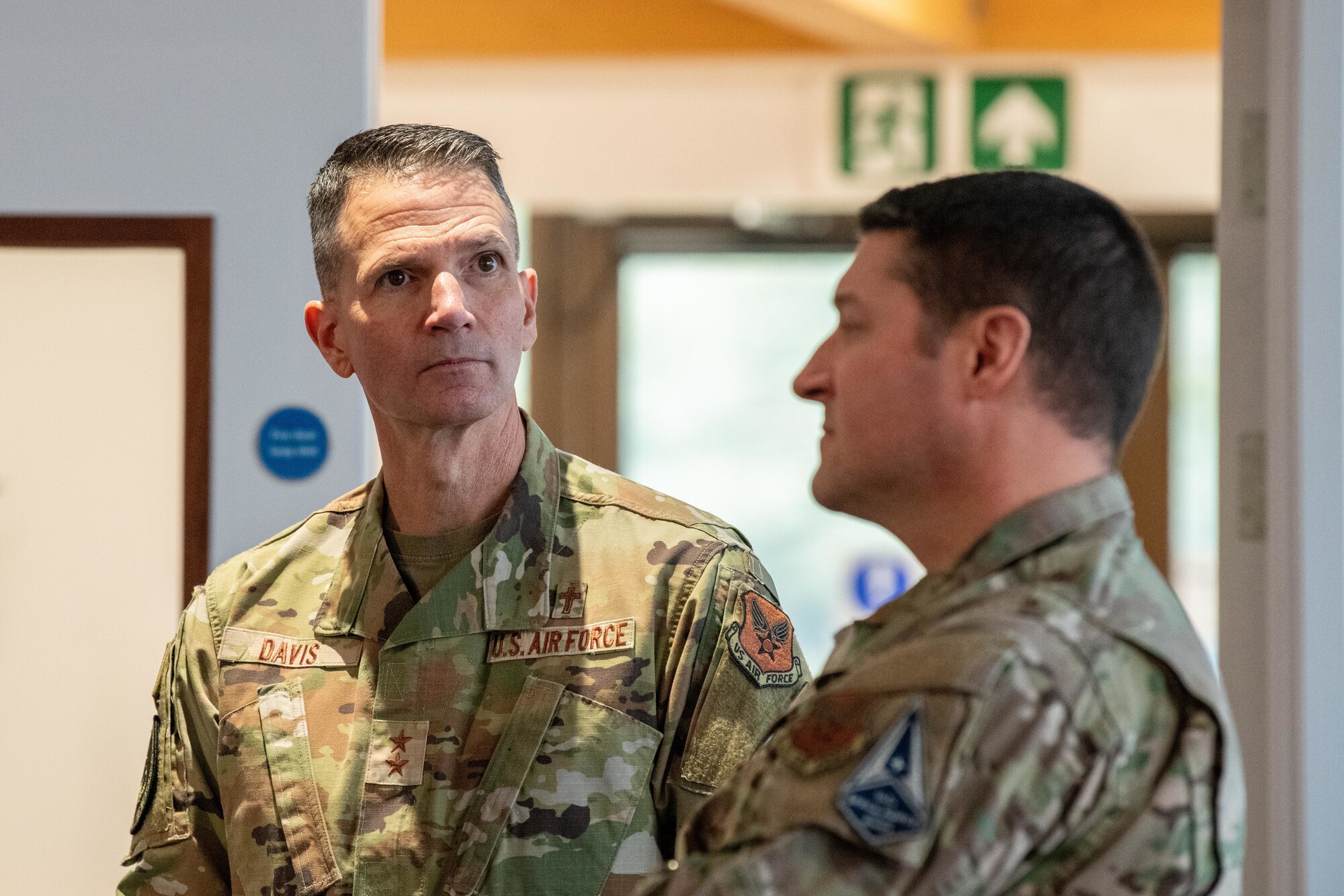 Chaplains speak with each other