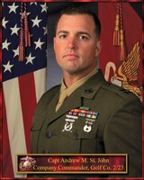 Captain Andrew M. St. John, Company Commander, Golf Co., 2/23