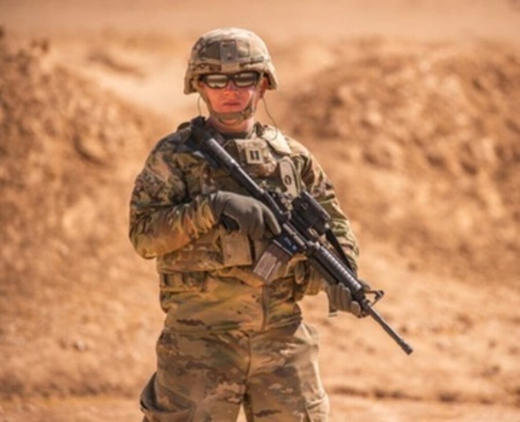 Photo of a soldier in the field