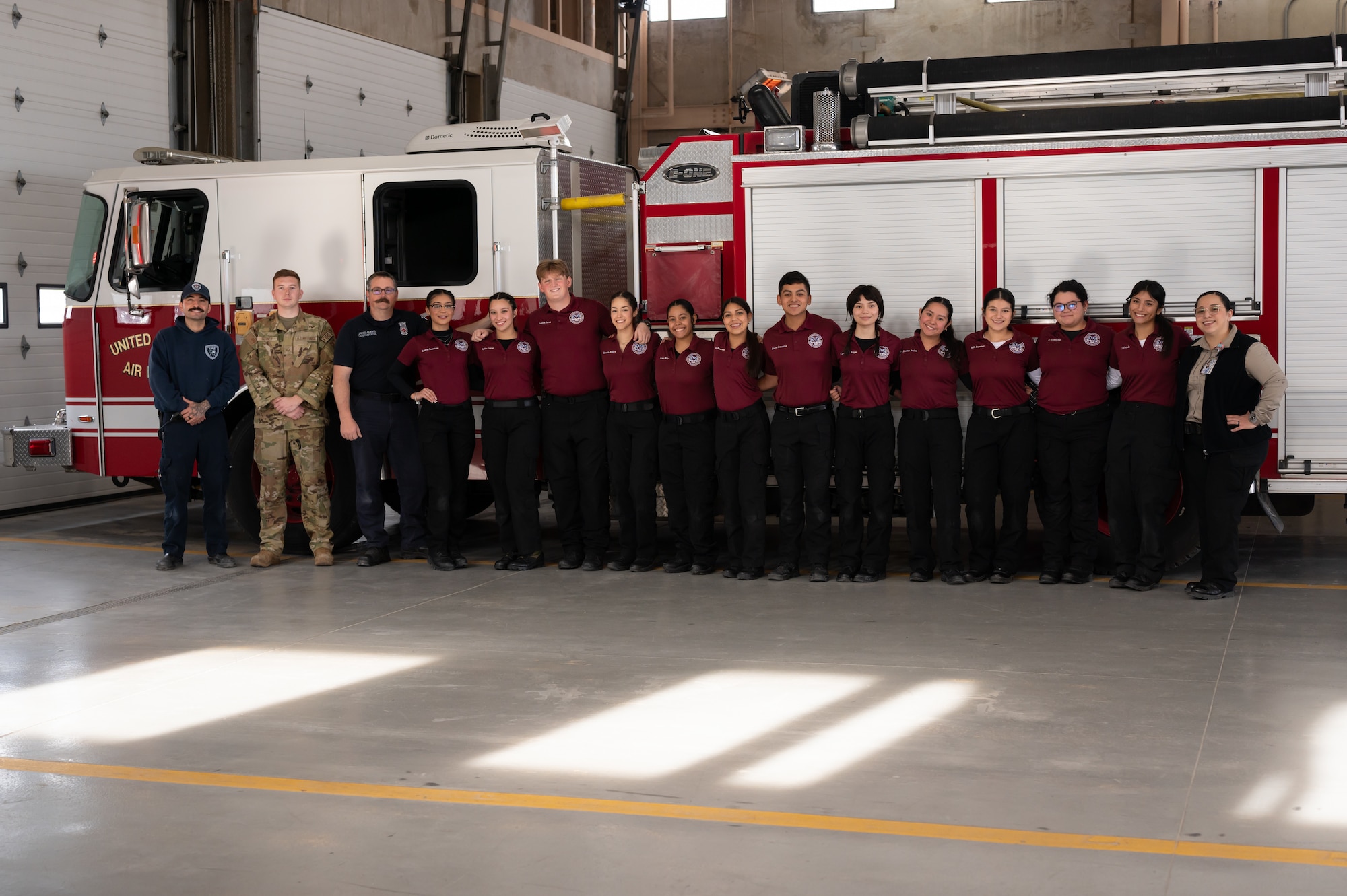 Firefighters from the 47th Civil Engineer Squadron (CES) partnered with the local Del Rio High School Emergency Medical Technician (EMT) class for a hands-on training opportunity here, Jan. 14, 2025.