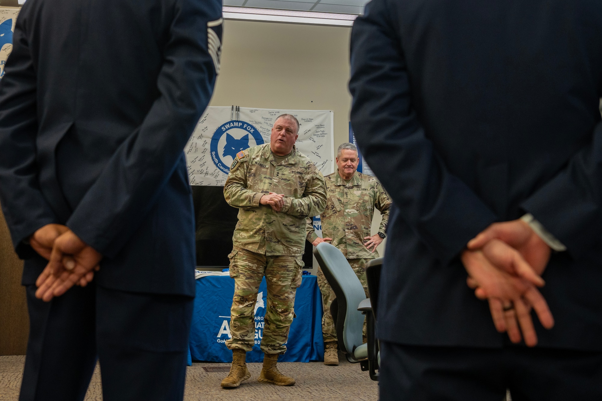 Maj. Gen. McCarty speaks to SCANG recruiters