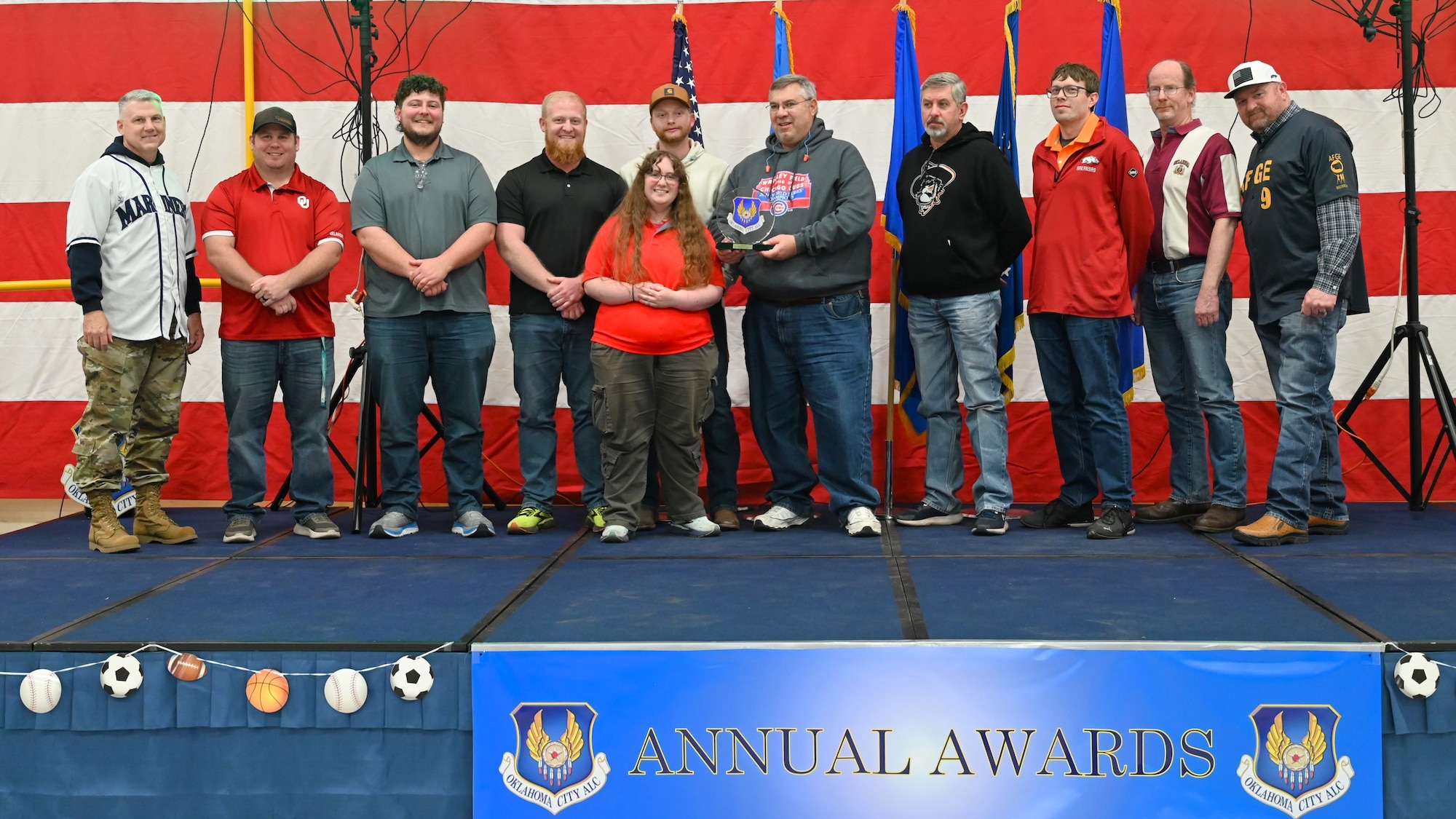 a group of people on a stage