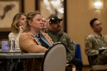 Participants of the Town Hall listen and engage with leadership