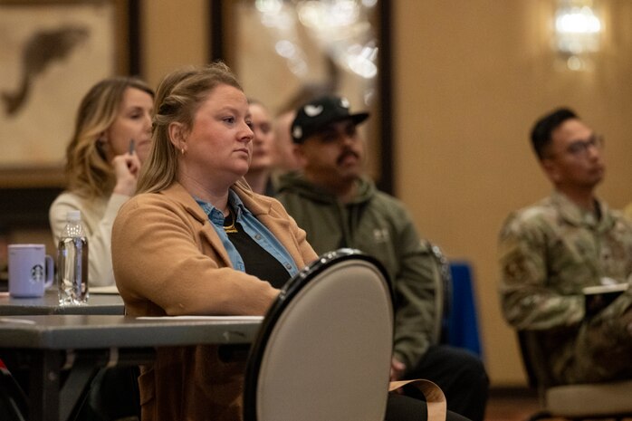 Participants of the Town Hall listen and engage with leadership