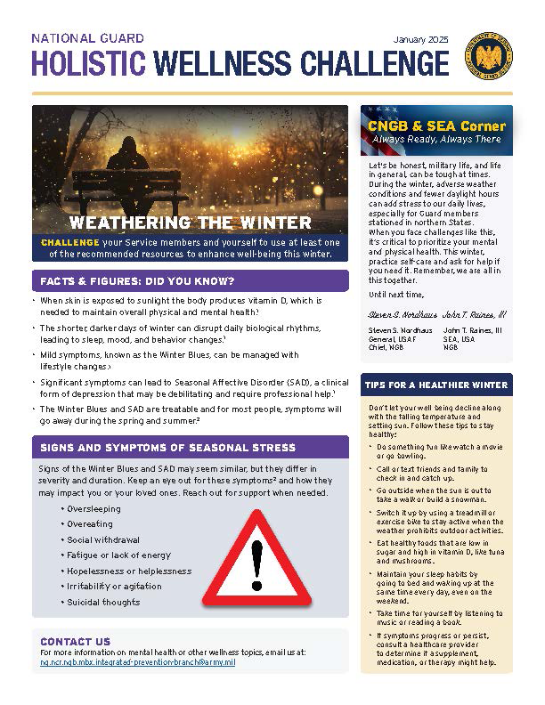 Holistic Wellness Challenge - Weathering The Winter - January 2025