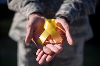 Yellow ribbon for suicide awareness