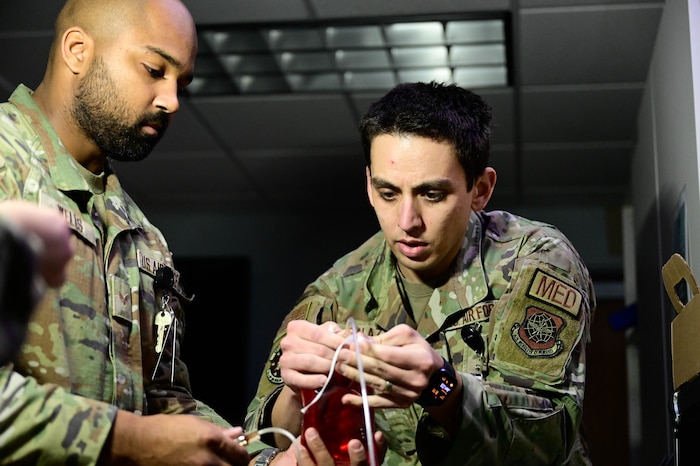 Airmen gather medical supplies
