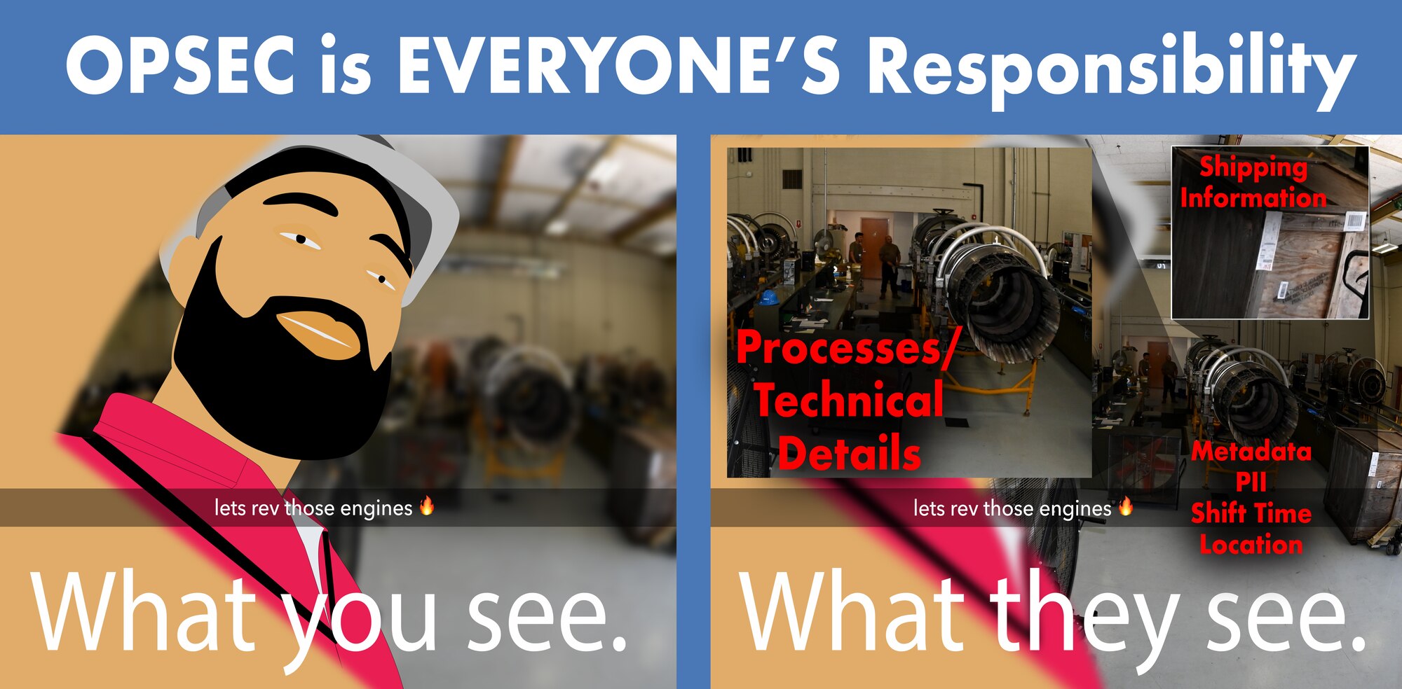 graphic illustration highlights opsec risks behind drawn man