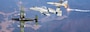 A Republic of Korea Air Force FA-50 Golden Eagle, a U.S. Air Force A-10 Thunderbolt II, and a ROKAF KA-1 Woongbi conduct joint aerial operations during Buddy Squadron 25-4 over the Republic of Korea, Jan. 24, 2025.