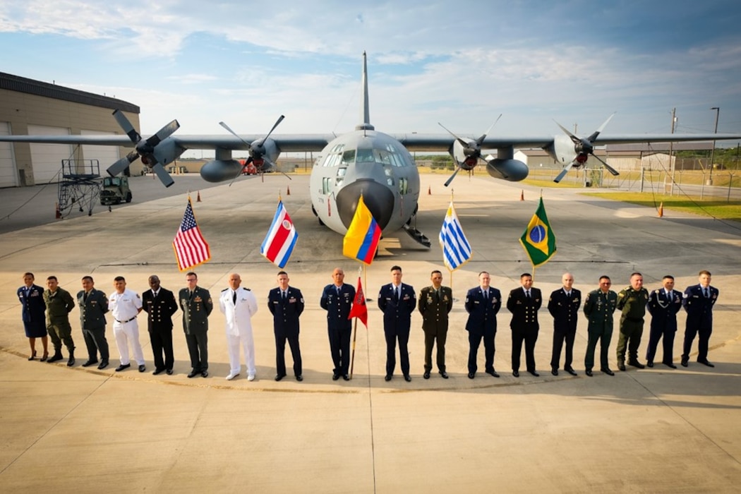 Senior NCOs and NCOs from the U.S. Air Force, Brazilian Air Force, Colombian Navy, Colombian Army, Colombian National Police, Costa Rican Coast Guard, and Uruguayan Air Force completed their Professional Military Education. The INCOC at IAAFA is a training program designed for NCOs from air forces and other military branches in the Western Hemisphere. The course aims to enhance leadership skills, foster professional development, and promote cooperation and understanding among partner nations. It covers various subjects such as military operations, leadership principles, communication and cultural awareness. (U.S. Air Force courtesy photo by Tech. Sgt. Giancarlo Cintron)