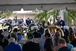 Coast Guard crew members from local units held a memorial service honoring the fallen crew members from Coast Guard Cutter Blackthorn, Tuesday, at the Blackthorn Memorial site in St. Petersburg.
