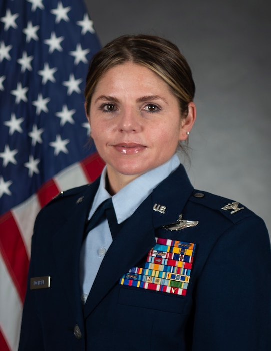 The official photo fo U.S. Air Force Col. Dana Novinskie in St. Paul, Minn., Dec. 10, 2024.