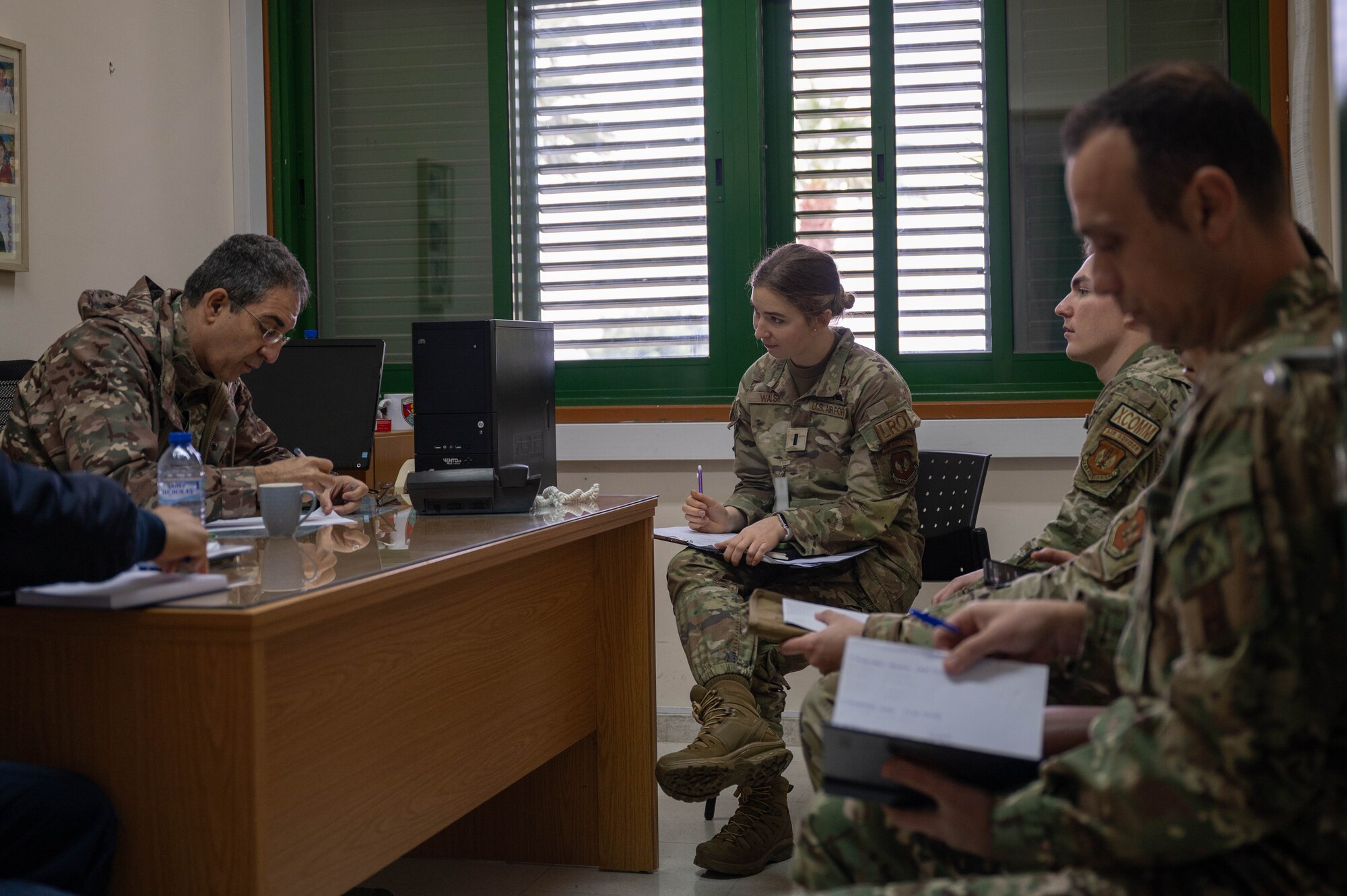 Airmen meet with Cypriot military counterparts